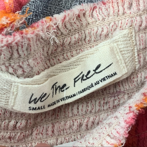 Free People Boho Ruffled Siena Plaid Pullover Top - Picture 5 of 10